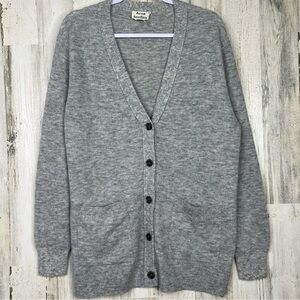 ACNE Studios Oversized Gray Alpaca Blend Cardigan